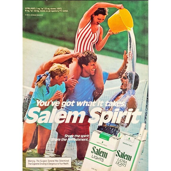 Salem Cigarettes "You have what it Takes" Salem Spirit" Vintage Print Ad 1983 - Picture 1 of 3